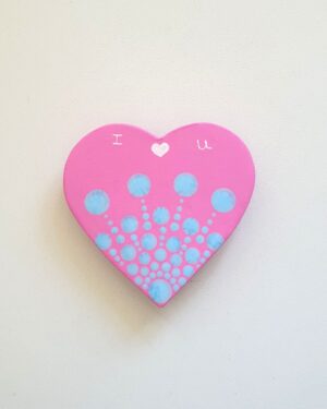 Magneet van klei - Hart Roze