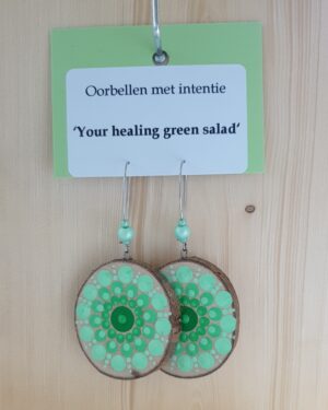 Oorbellen met intentie 'Your healthy green salad'