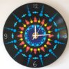Klok - Geel-blauw met cijfers