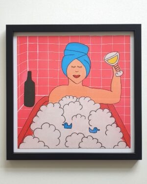 Fotolijst met Dikke Dame kunstprint 'De Genietster'