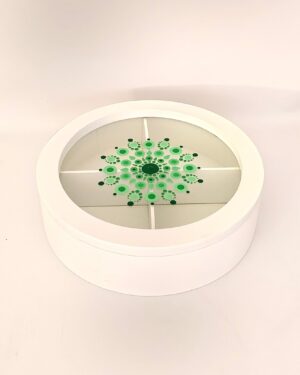 Gerecycled bewaardoosje met glazen deksel