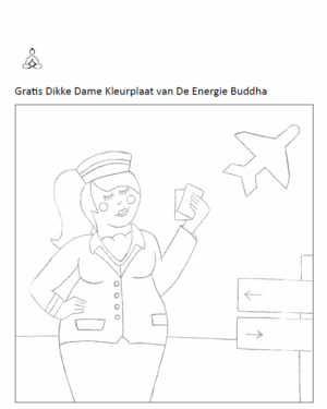 Kleurplaat 'Dikke dames'