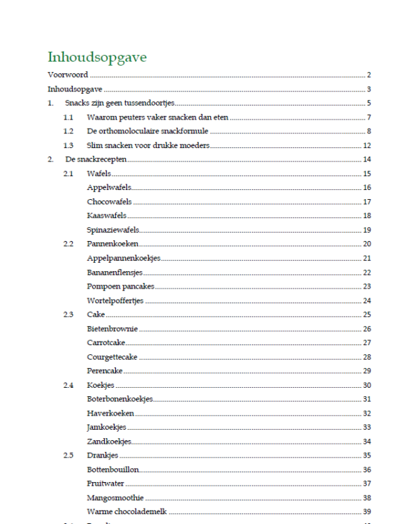 E-book 'De Kleine Snackmonstertjes'