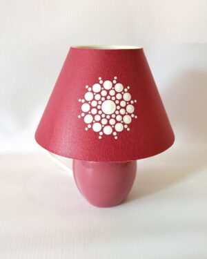 Gerecycled oudroze schemerlampje met witte mandala