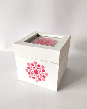 Mandala theedoosje voor moeders – gerecycled met roze symboliek